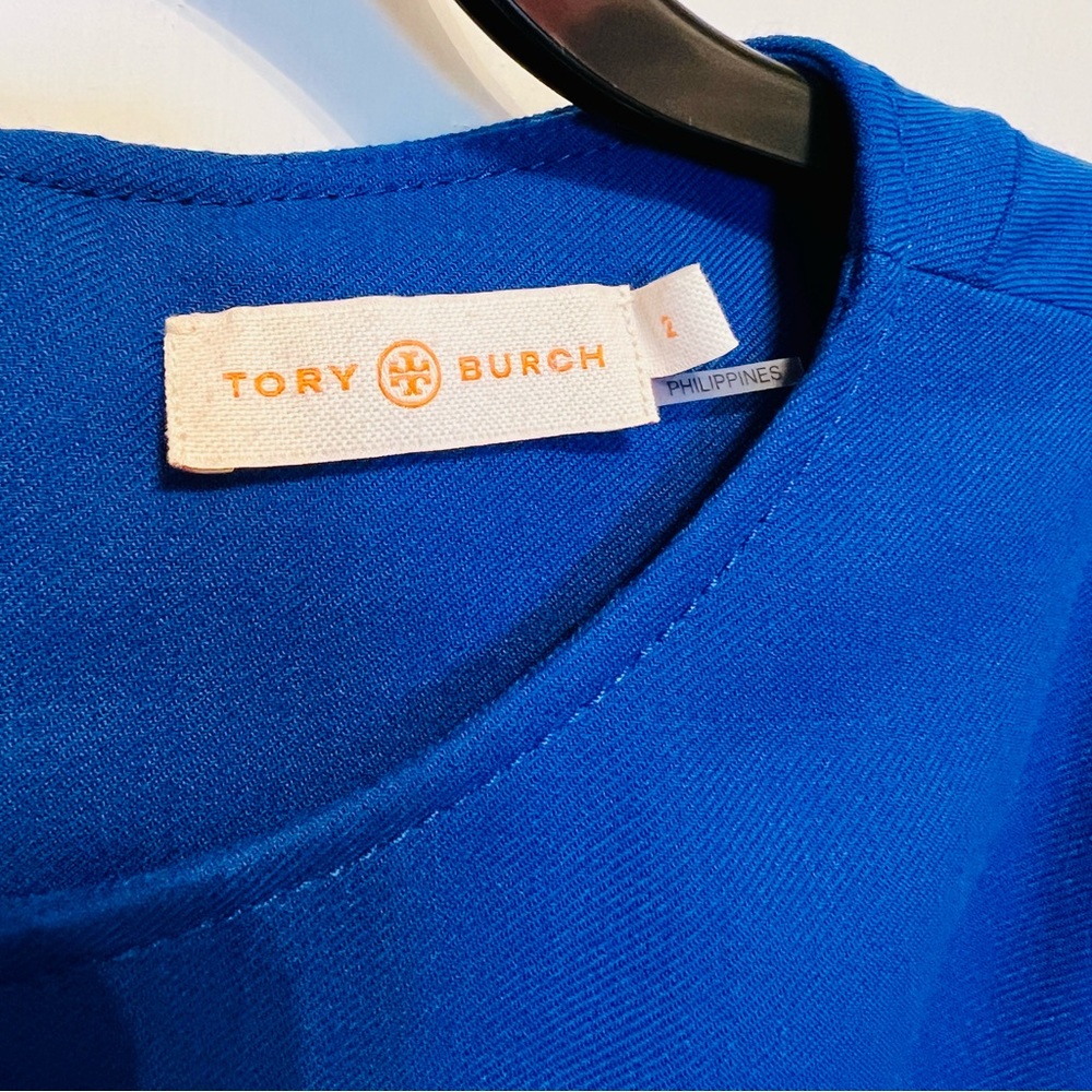 TORY BURCH Jane Dress in Blue Dahlia Sz 2 - Picture 6 of 10